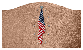 DASHELL-421-SH-BZ Flag at Rest Shimmer Bronze